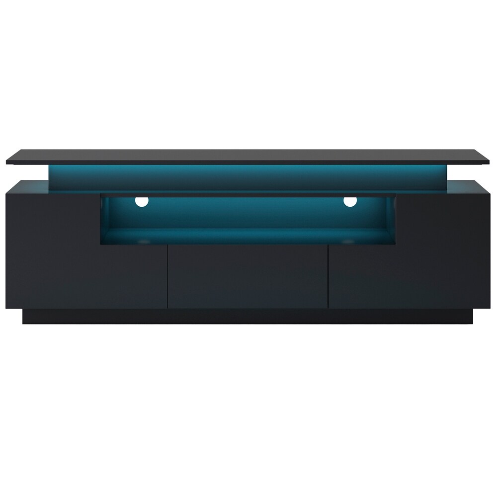 Modern Stylish Functional TV stand with Color Changing LED Lights