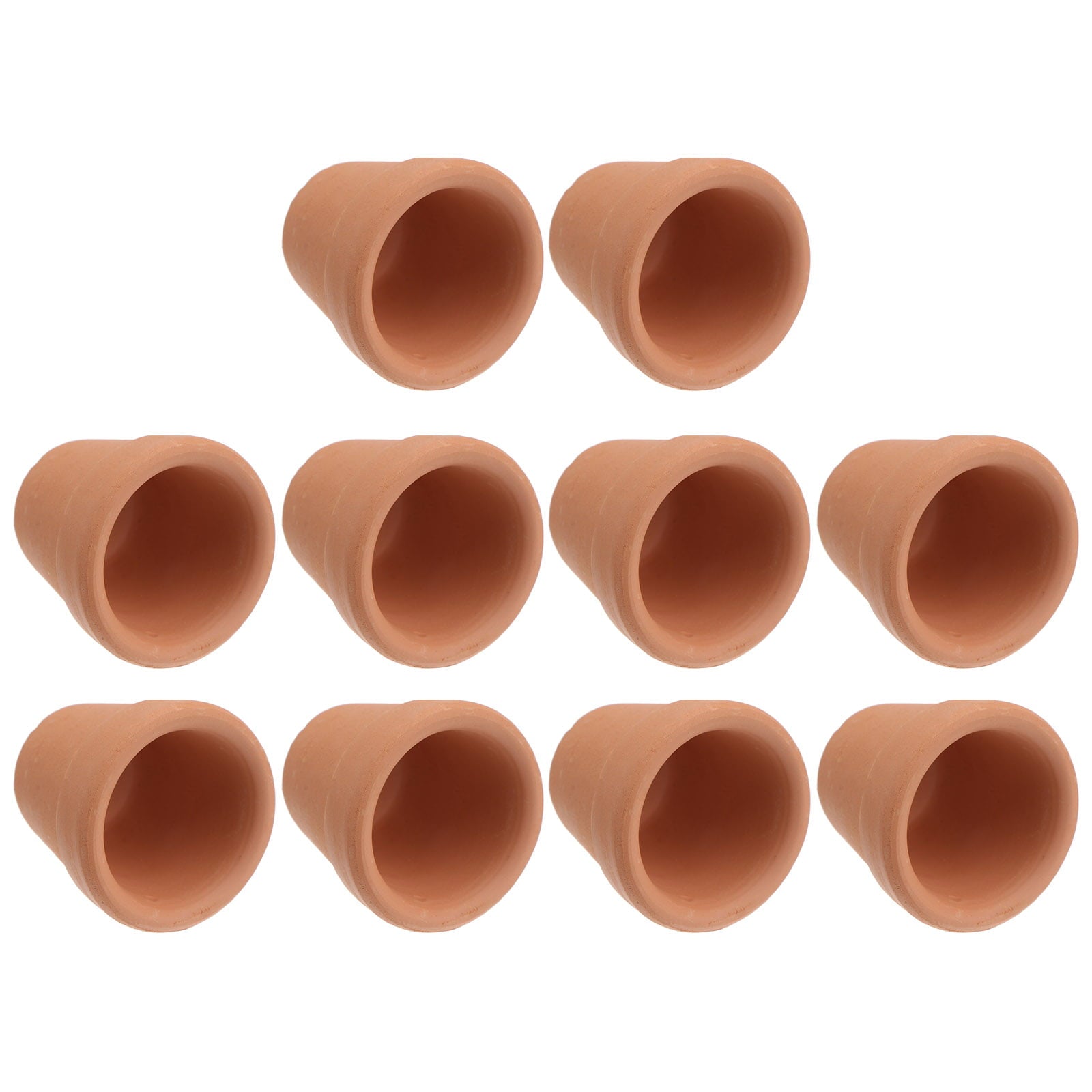 TINKSKY 10Pcs 3x3cm Small Mini Terracotta Pot Clay Ceramic Pottery Planter Cactus Flower Pots Succulent Nursery Pots Great