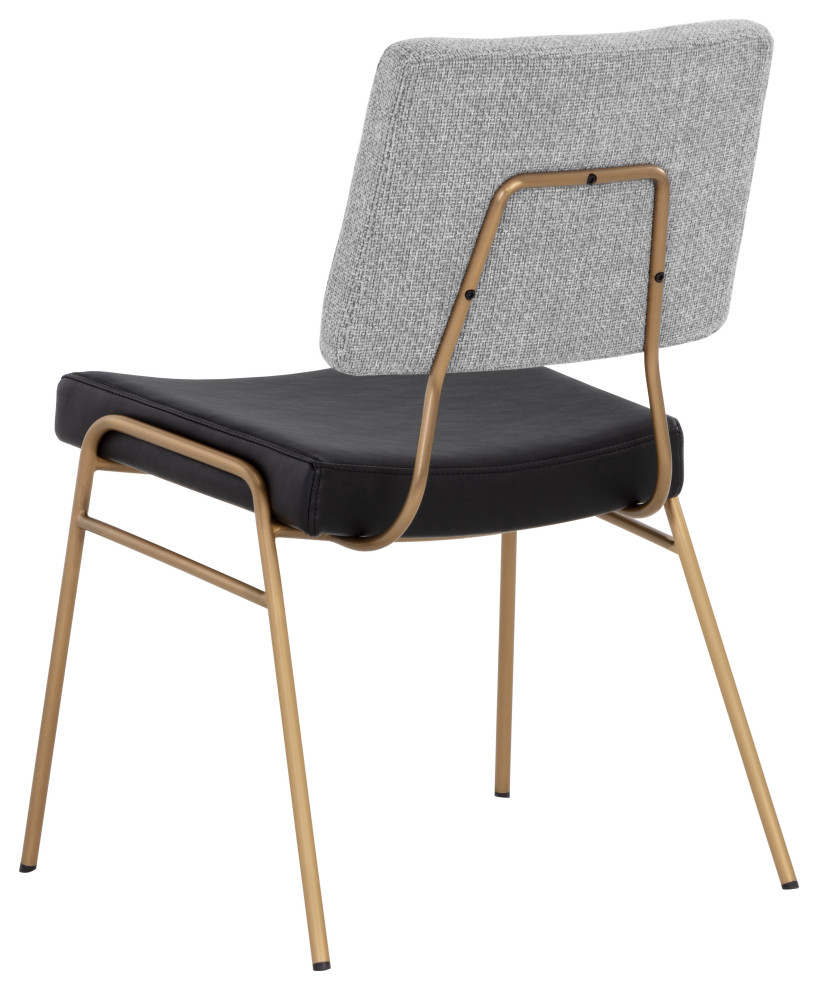 Brinley Dining Chair Gold Nightfall Black / Chacha Grey   Midcentury   Dining Chairs   by Sunpan Modern Home  Houzz