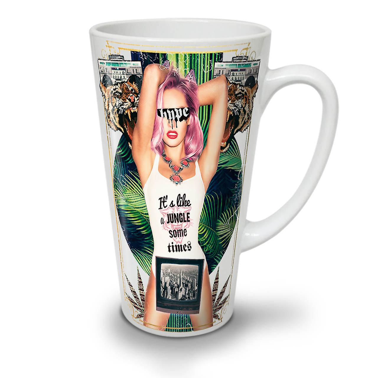 It's Like Jungle Fashion NEW White Tea Coffee Ceramic Latte Mug 17 oz | Wellcoda