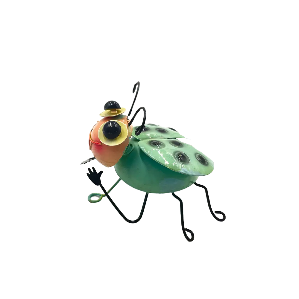 Cartoon Bug Decor Used for Ladybug Themed Birthday Party Supplies Outdoor Statue Metal Cyan Seven Star Ladybug Garden Decoration