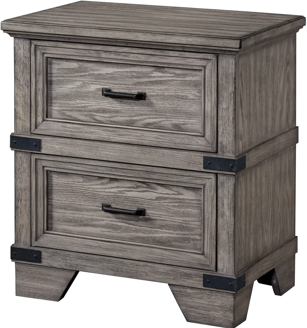 Forge Pewter Gray Nightstand