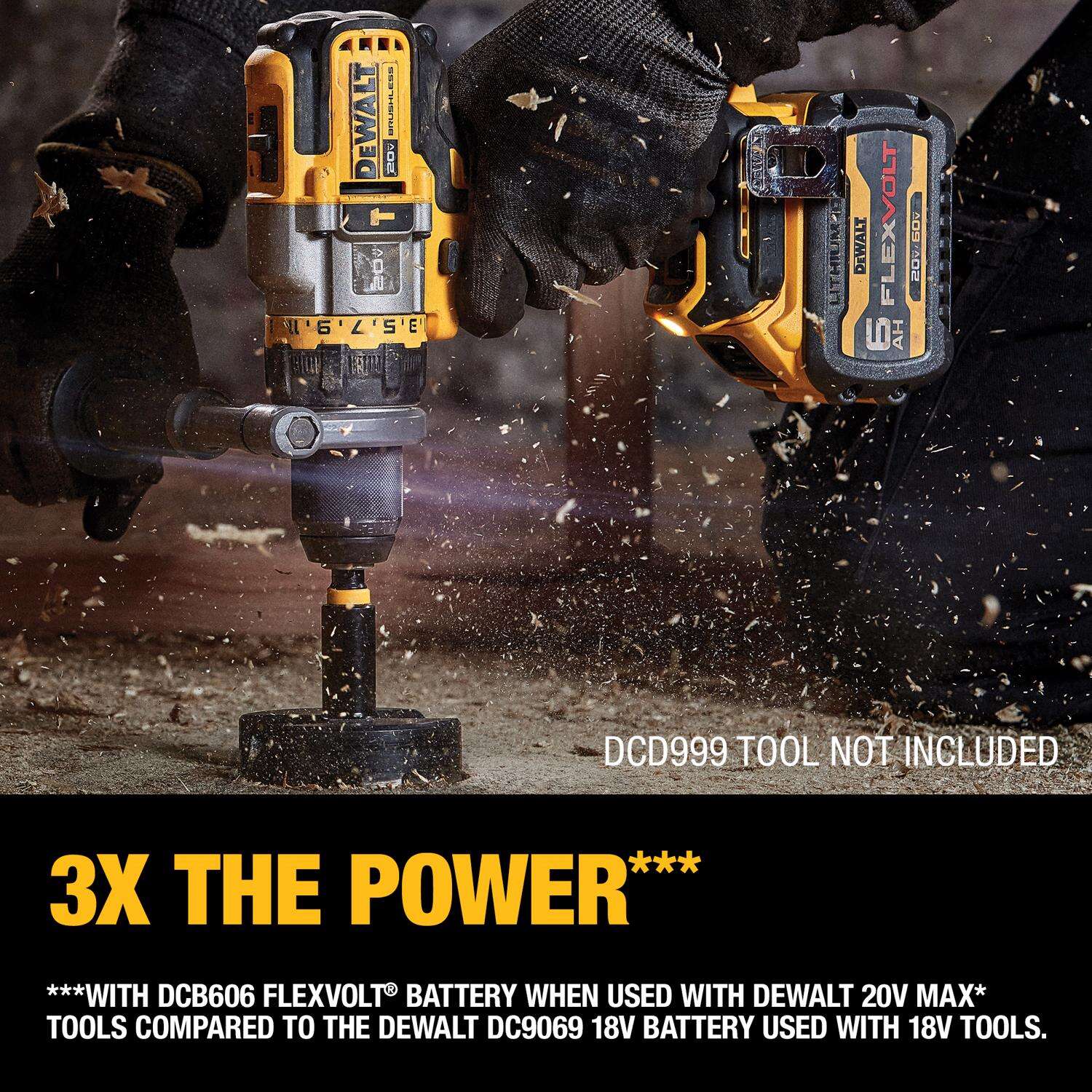 DW 20V-60V MAX Flexvolt DCB606-2 6 Ah Lithium-Ion Battery Combo Pack 2 pc