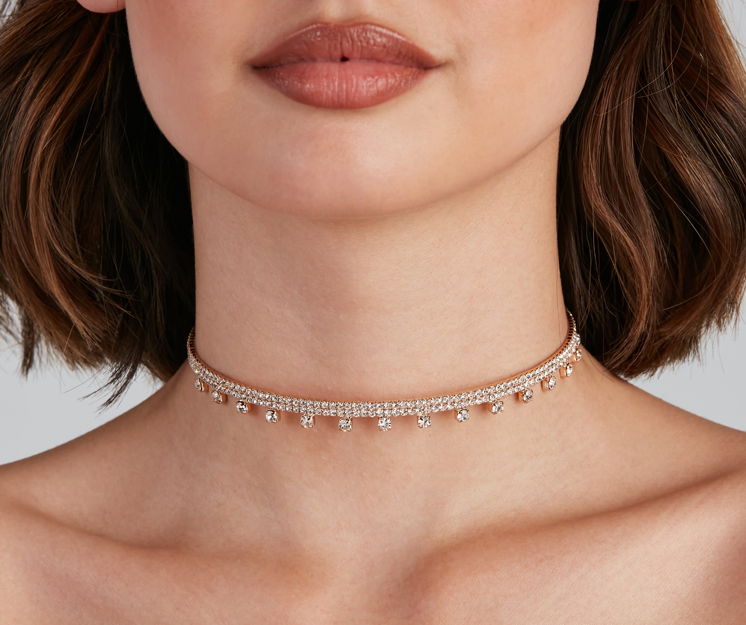 Enchanting Cubic Zirconia Memory Wire Choker