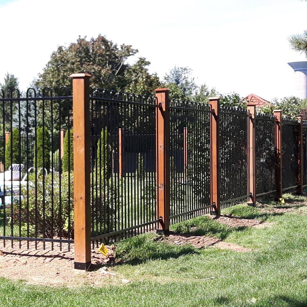 Fence Armor 5-12 in. L x 5-12 in. W x 14 ft. H Black Fence Post Guard for Wood FA6x6WBMB