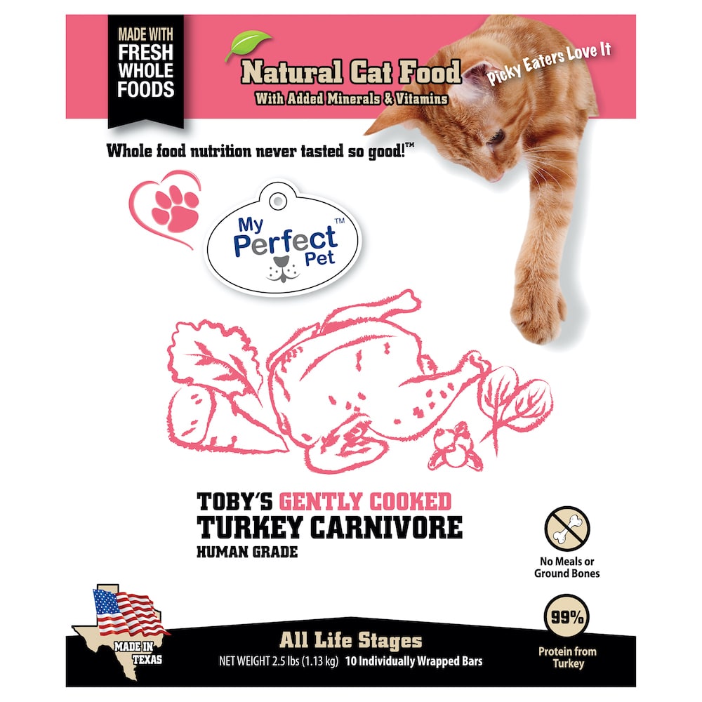 My Perfect Pet Carnivore Tobys Gentle Cooked Turkey Blend Frozen Cat