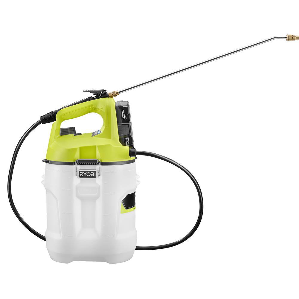 RYOBI ONE+ 18V Cordless Battery 2 Gal. Chemical Sprayer with 2.0 Ah Battery and Charger P2830