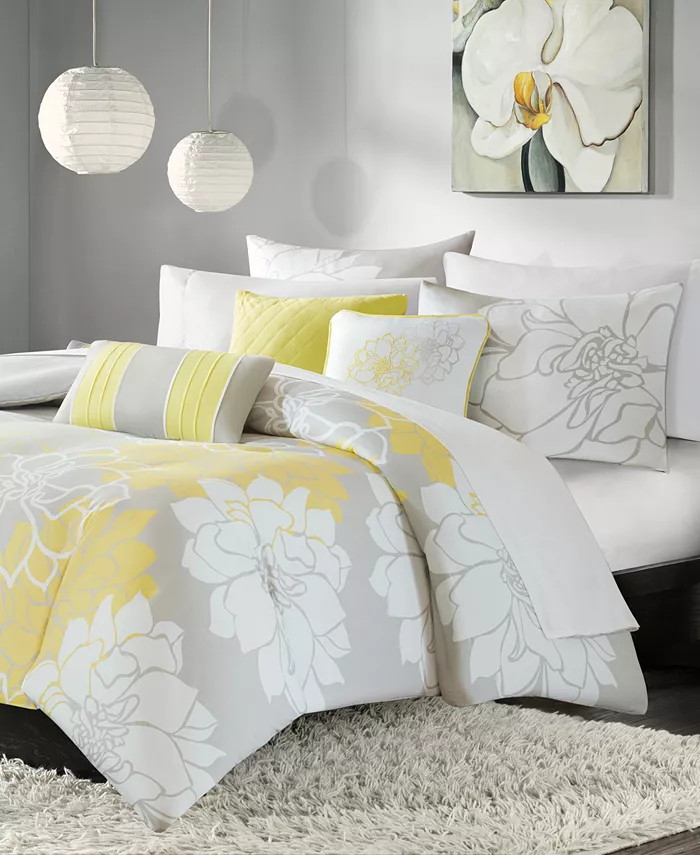 Madison Park Lola 6-Pc. Duvet Cover Set， Full Queen