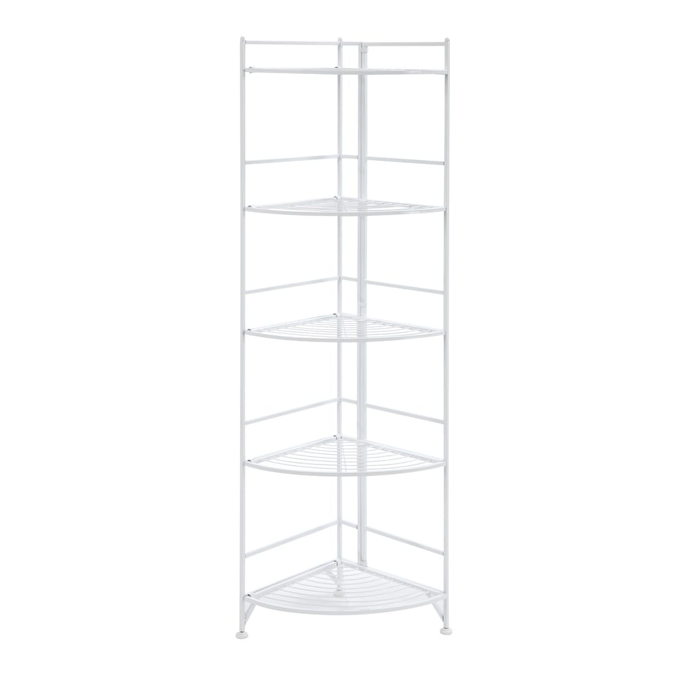 Convenience Concepts Xtra Storage 5 Tier Folding Metal Corner Shelf