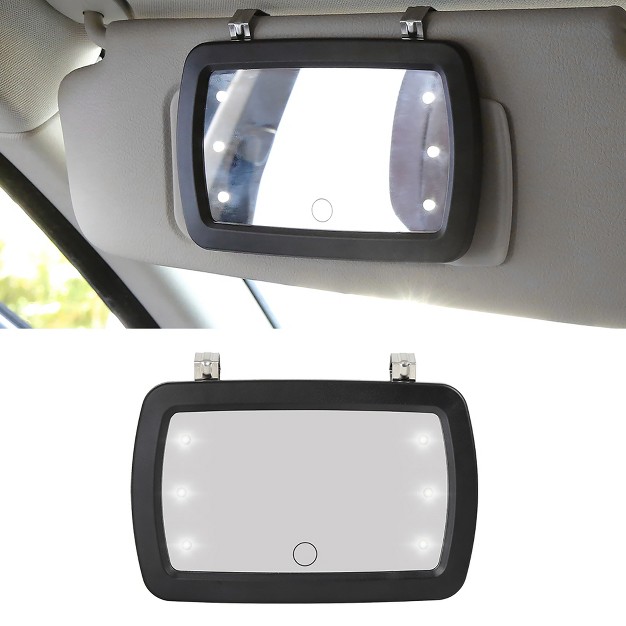 Unique Bargains Car Sun Visor Mirror On Makeup Sun Shading Cosmetic Mirror With Led Lights