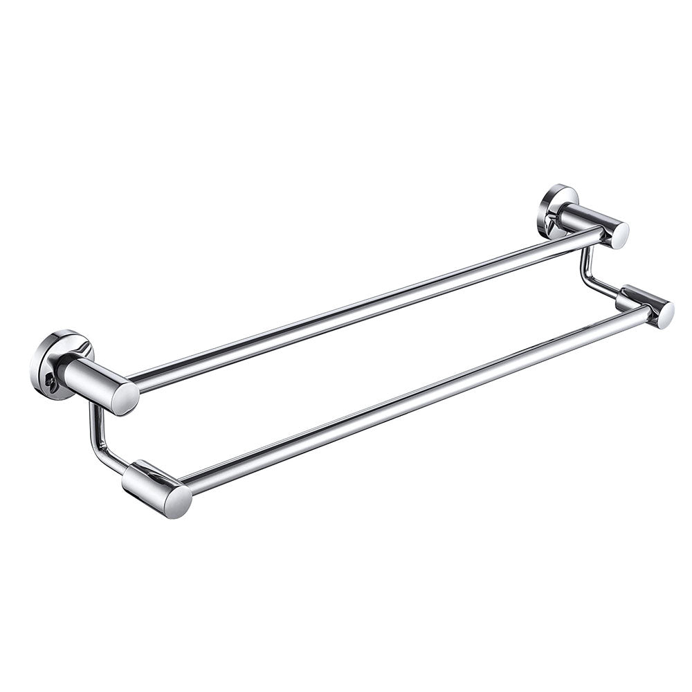 Aquaterior Double Towel Bars Wall-Mounted Stainless Steel 23