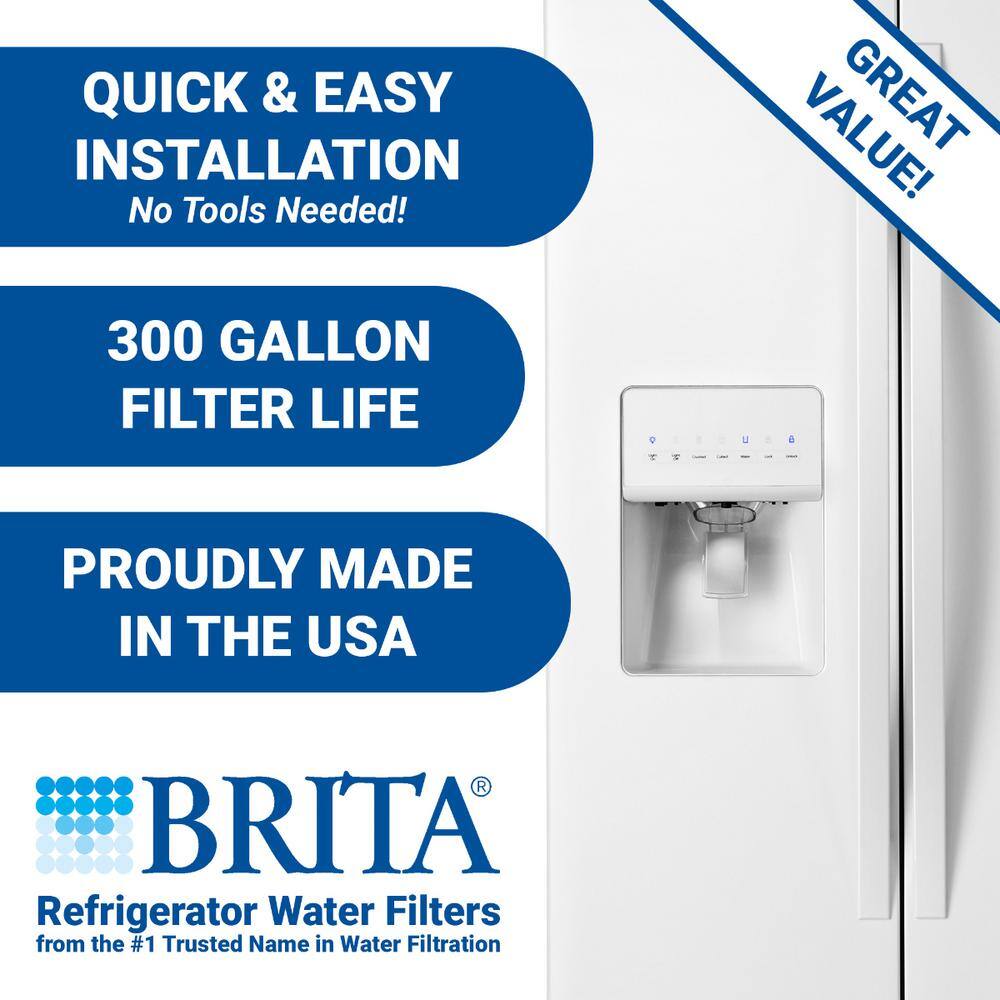 Brita 4396508 Comparable Refrigerator Water Filter (2-Pack) BRITA-WFBRFWH1X2