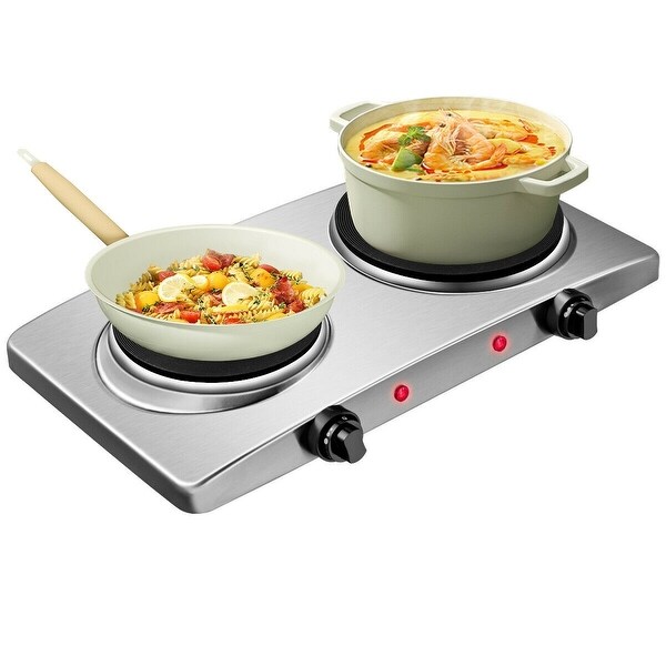 1800W Double Hot Plate Electric Countertop Burner - 19