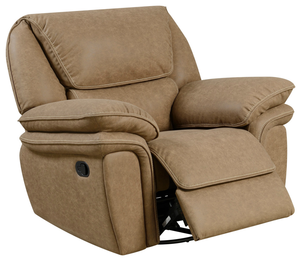 Kelly Swivel Recliner Glider  Desert Sand   Contemporary   Recliner Chairs   by Lorino Home  Houzz