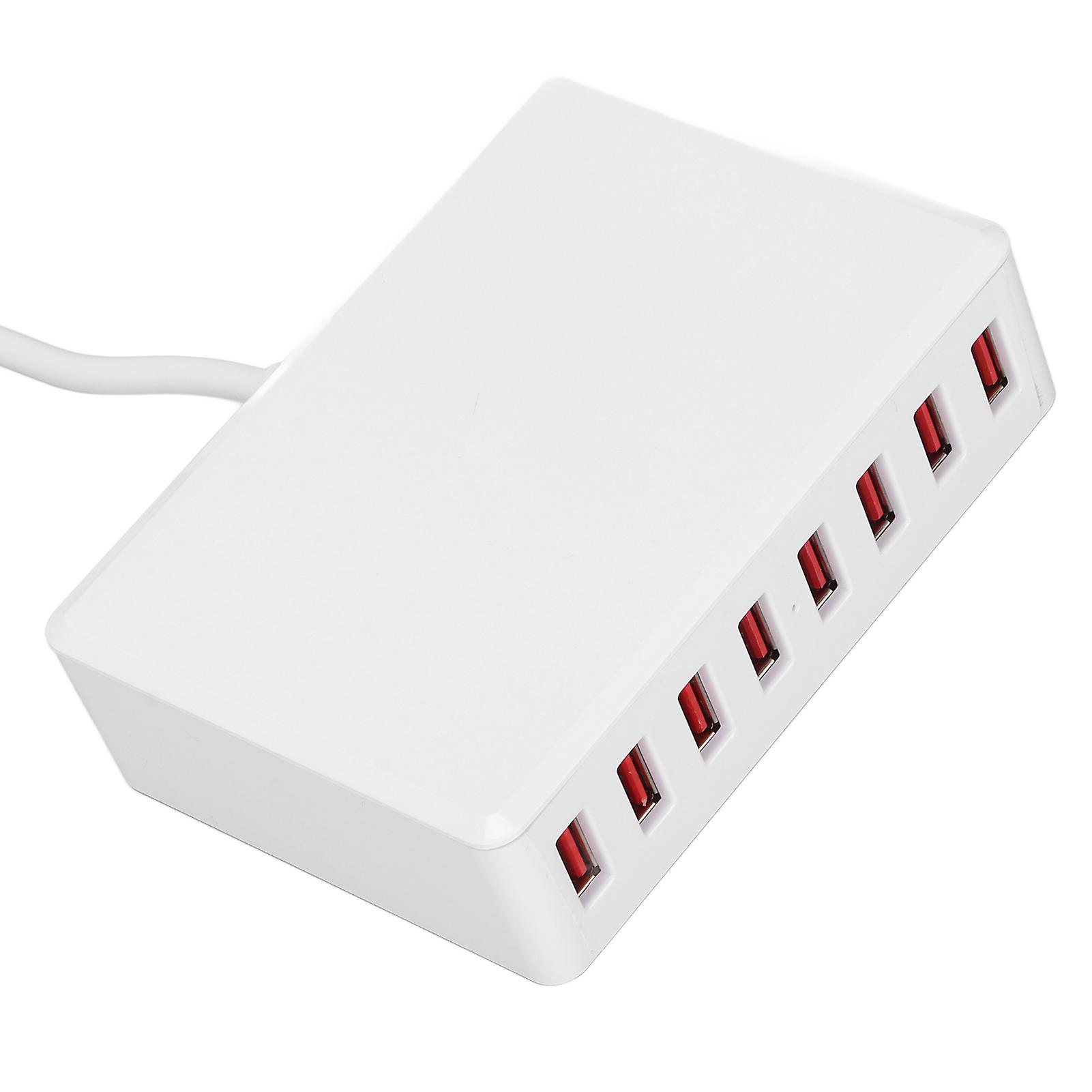 2.4a 40w 8 Ports Usb Charger Portable Usb Desktop Smart Charging Station For Phones Tabletsuk Plug 100240v