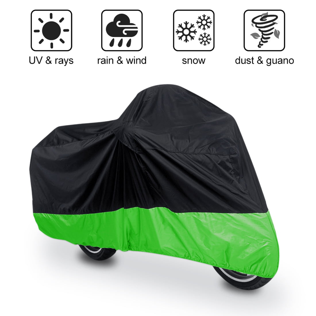 XXL 180T Multiple Color Black+Green Motorcycle Cover For Harley Davidson Softail Standard FXST