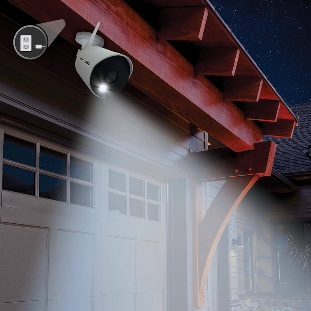 Night Owl 1080p HD Wi-Fi IP Security Camera with Built-In Spotlights CAM-WNIP2LBU