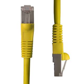 NTW 100 ft. Cat5e Snagless Shielded (STP) Network Patch Cable Yellow 345-S5E-100YL