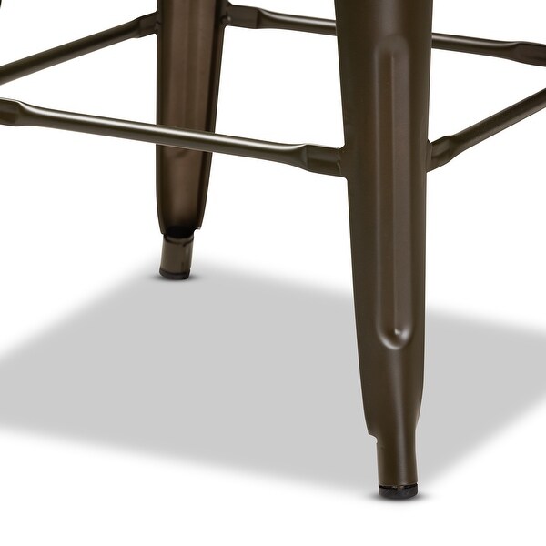 Horton Modern and Industrial Styled Stackable Metal Bar Stool Set(4pc)