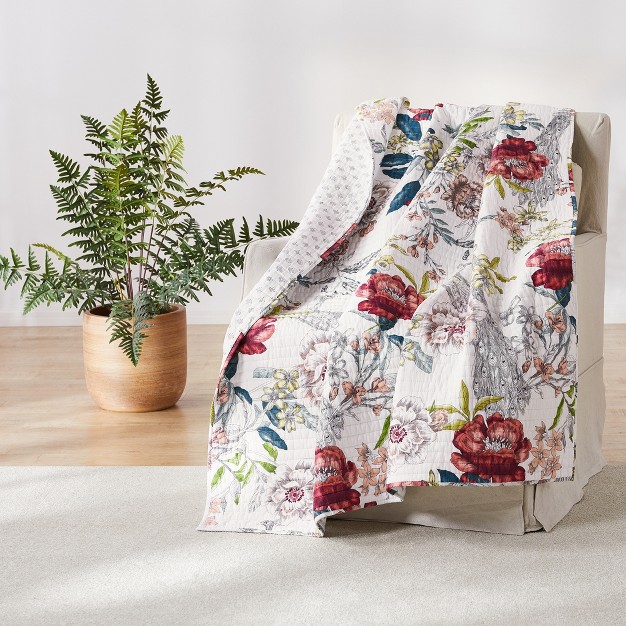 Montecito Floral Quilted Throw Levtex Home