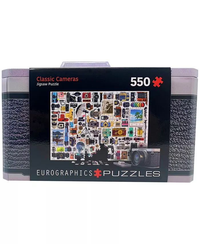 University Games Eurographics Incorporated Classic Cameras Collectible Shaped Tin Puzzle  550 Pieces