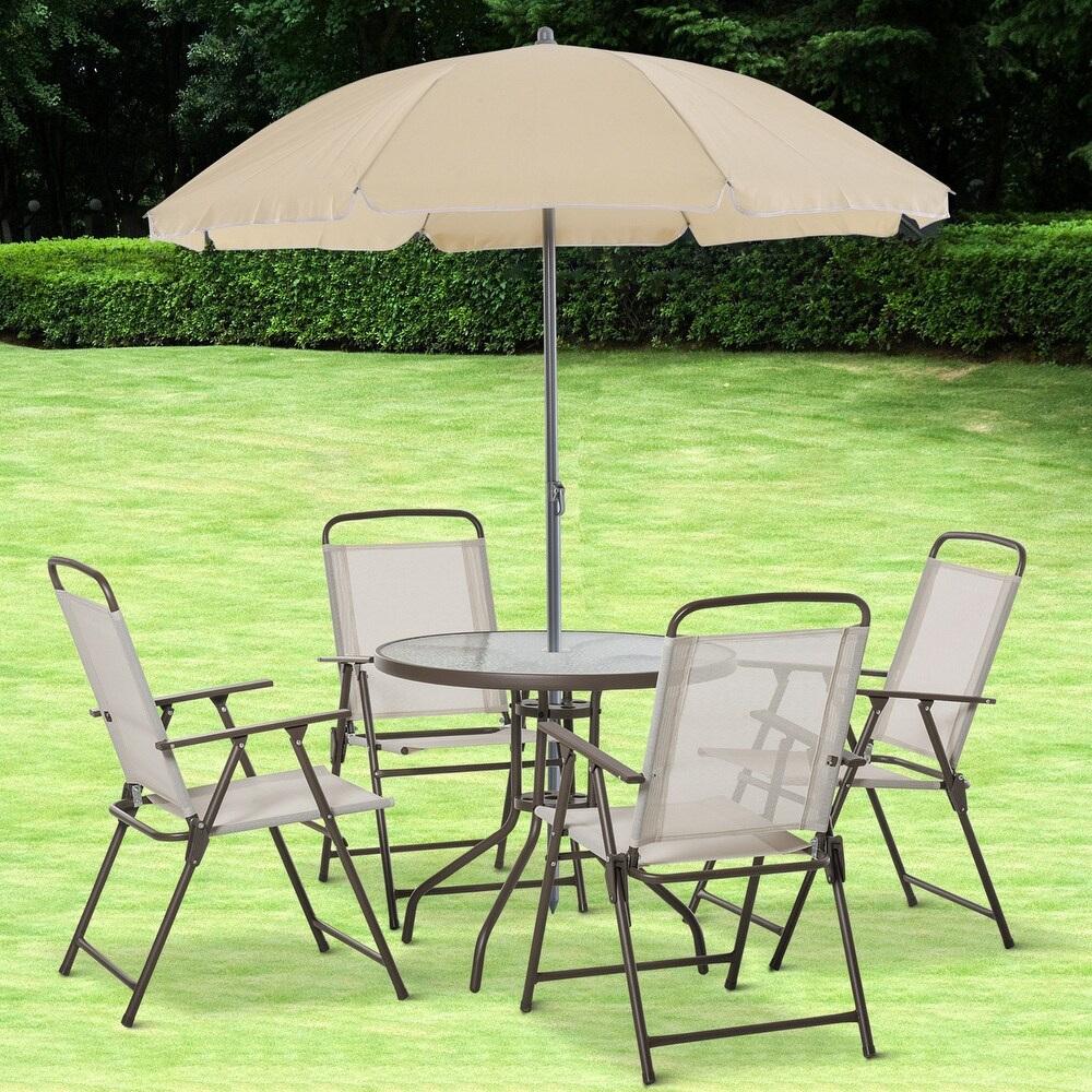 Outsunny 6 piece Patio Dining Furniture Set