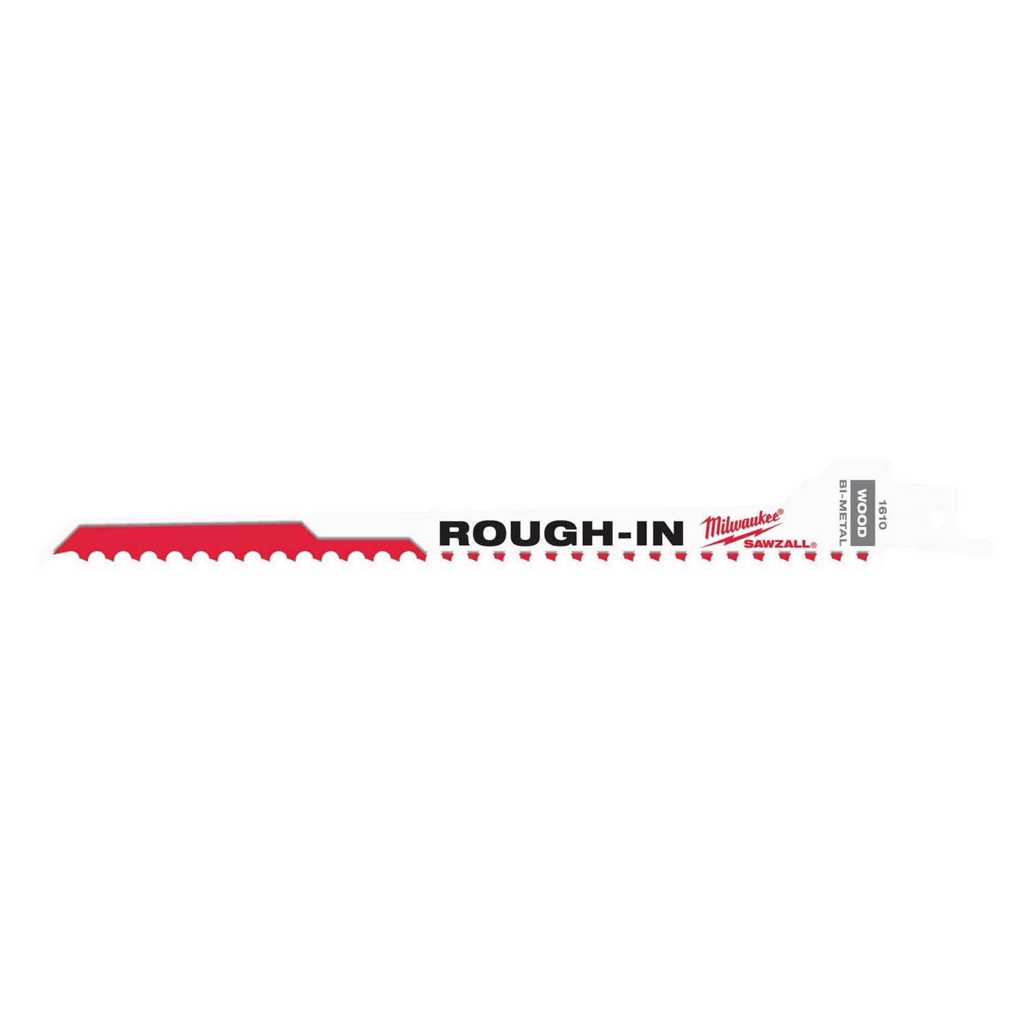 MW Rough-In 7-3/8 in. Bi-Metal Through-hole Cutter Reciprocating Saw Blade 5 TPI 5 pk