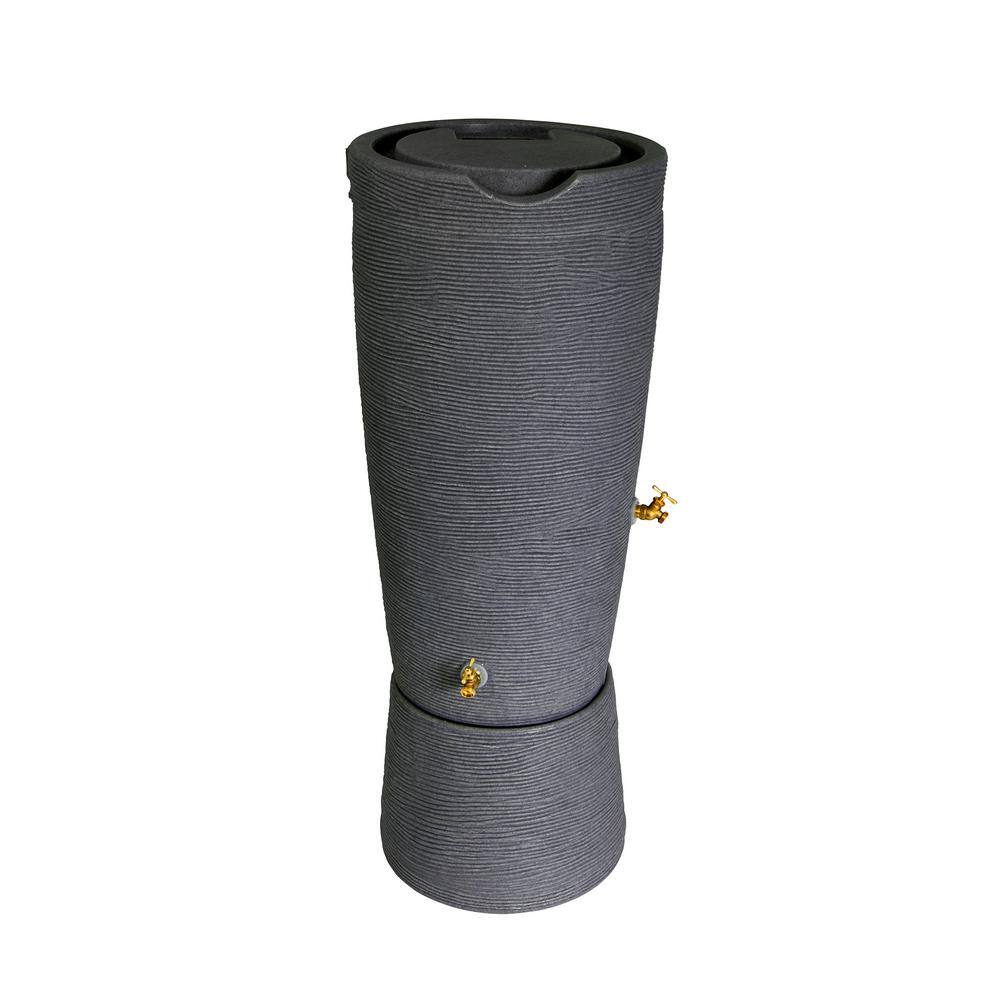 Good Ideas Impressions Stone 50 Gal. Dark Granite Rain Barrel IM-STO50-2P-DAR