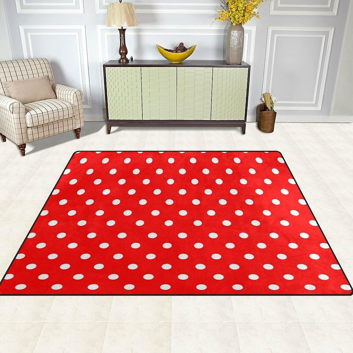 Polka Dot Pattern In Black And White Area Rug Carpet 31 X 20 Inch For Living Room Bedroom Decor For Kids Carpet Mat