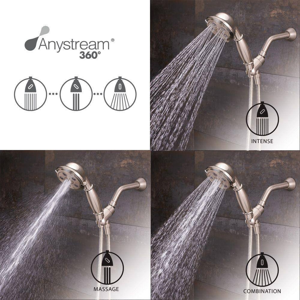 Speakman 3-Spray 4 in. Single Wall Mount Handheld Adjustable Shower Head in Brushed Nickel VS-3011-BN