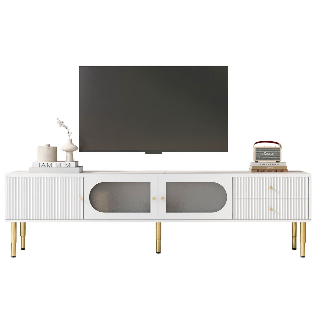 Modern TV Stand Media Console Cabinets for TVs up to 80\