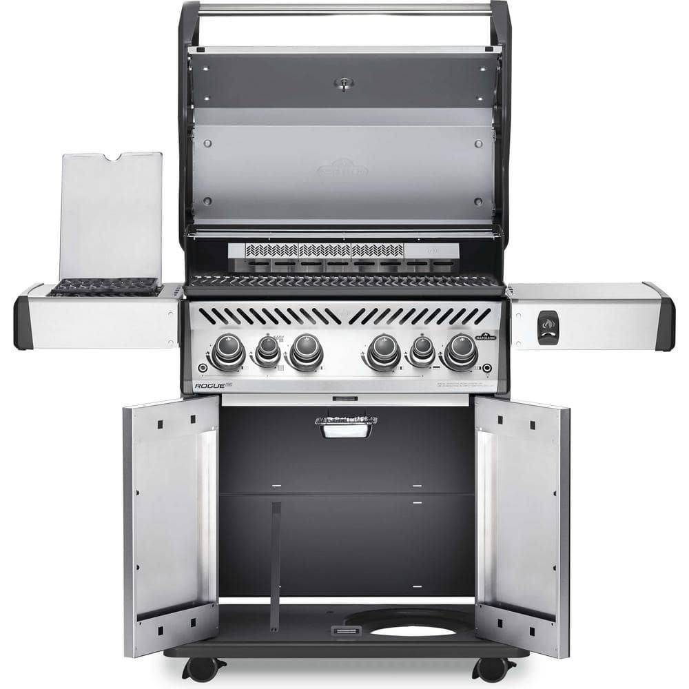 NAPOLEON Rogue 4-Burner Propane Gas Grill in Stainless Steel with Infrared Rear and Side Burners RSE525RSIBPSS-1