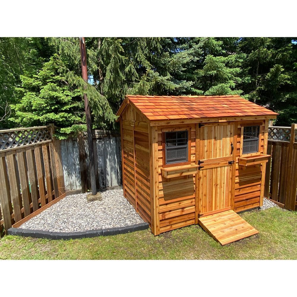 Outdoor Living Today Cabana 6 ft. x 9 ft. Western Red Cedar Garden Shed CB96