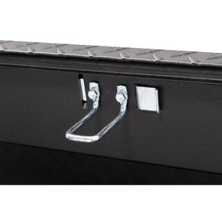 Weather Guard 56 in. Matte Black Aluminum Lo- Side Truck Tool Box 174-52-03