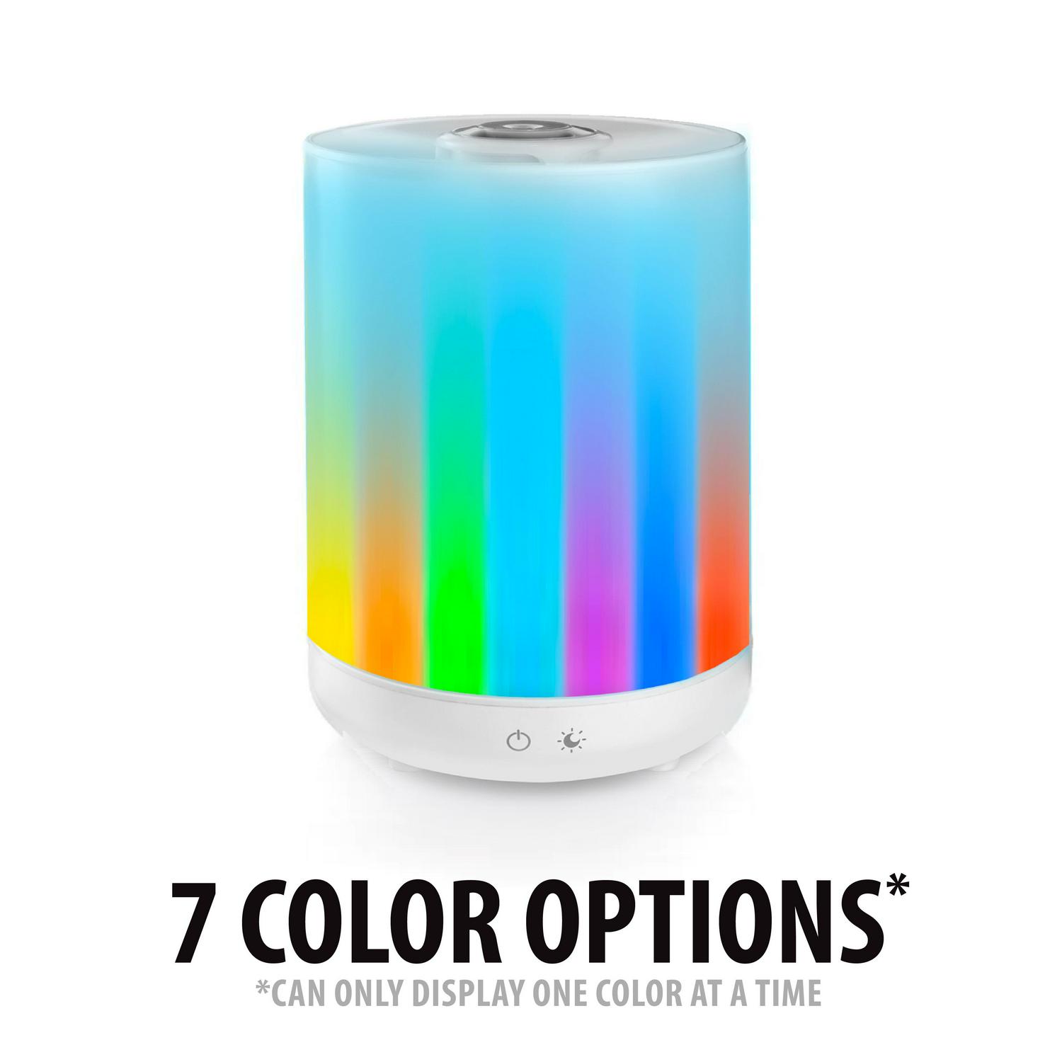 Top Fill Humidifier Ultrasonic Aroma Diffusing Color Changing Humidifier Bell + Howell， 7 Color Night Light-As Seen on TV