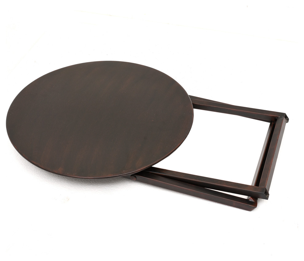 East at Main 20 inch Bronze Round Folding Side Table   Transitional   Side Tables And End Tables   by East at Main  Houzz