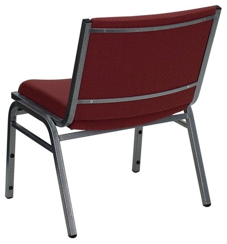 Bowery Hill Extra Wide Stacking Chair in Burgundy   Contemporary   Dining Chairs   by Homesquare  Houzz