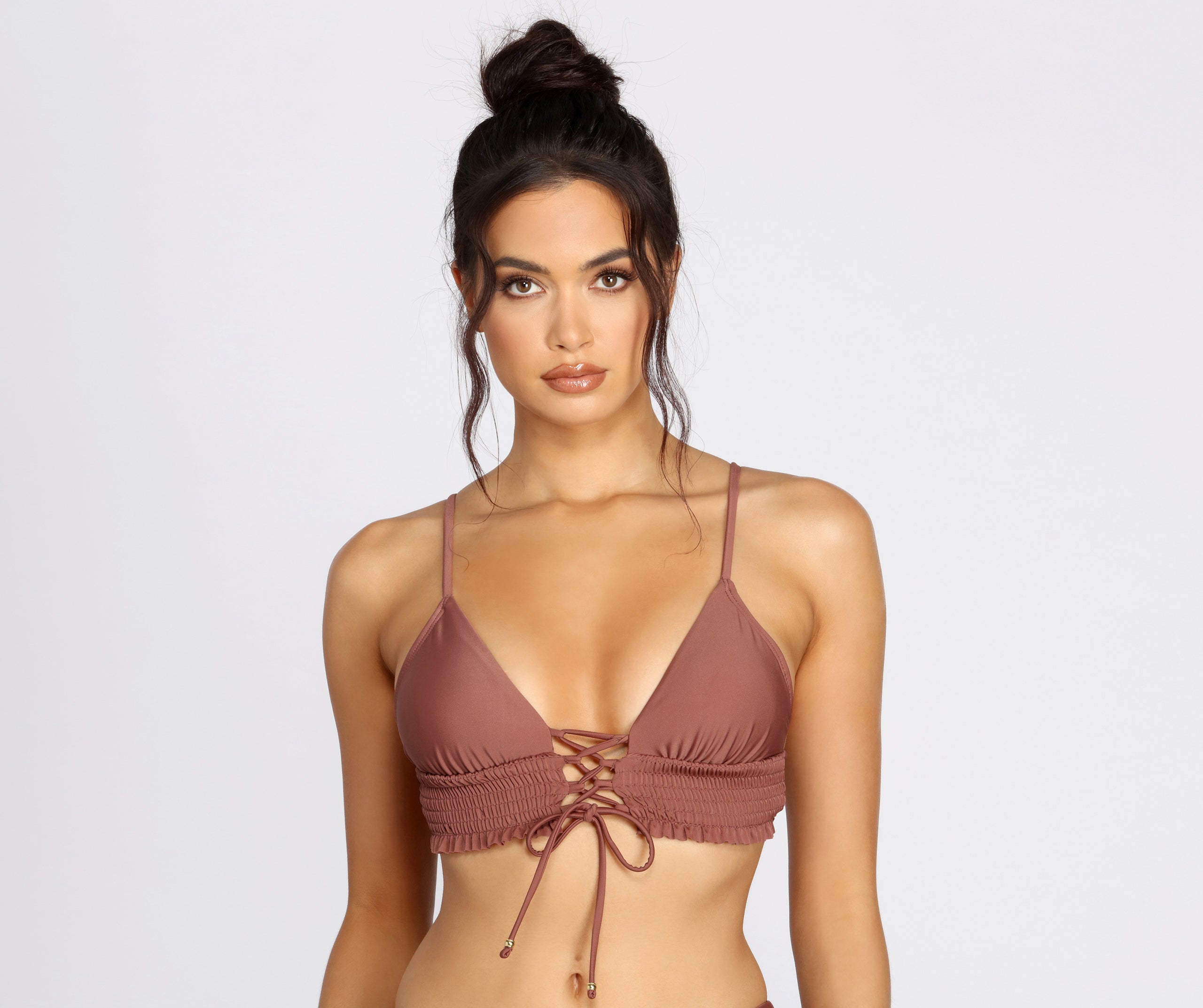 Soak Up The Sun Lace Up Swim Top