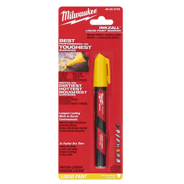 Milwaukee INKZALL Yellow Paint Marker