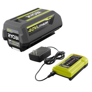 RYOBI 40V Brushless 125 MPH 550 CFM Cordless Battery Whisper Series Jet Fan Blower with 4.0 Ah Battery and Charger RY40470