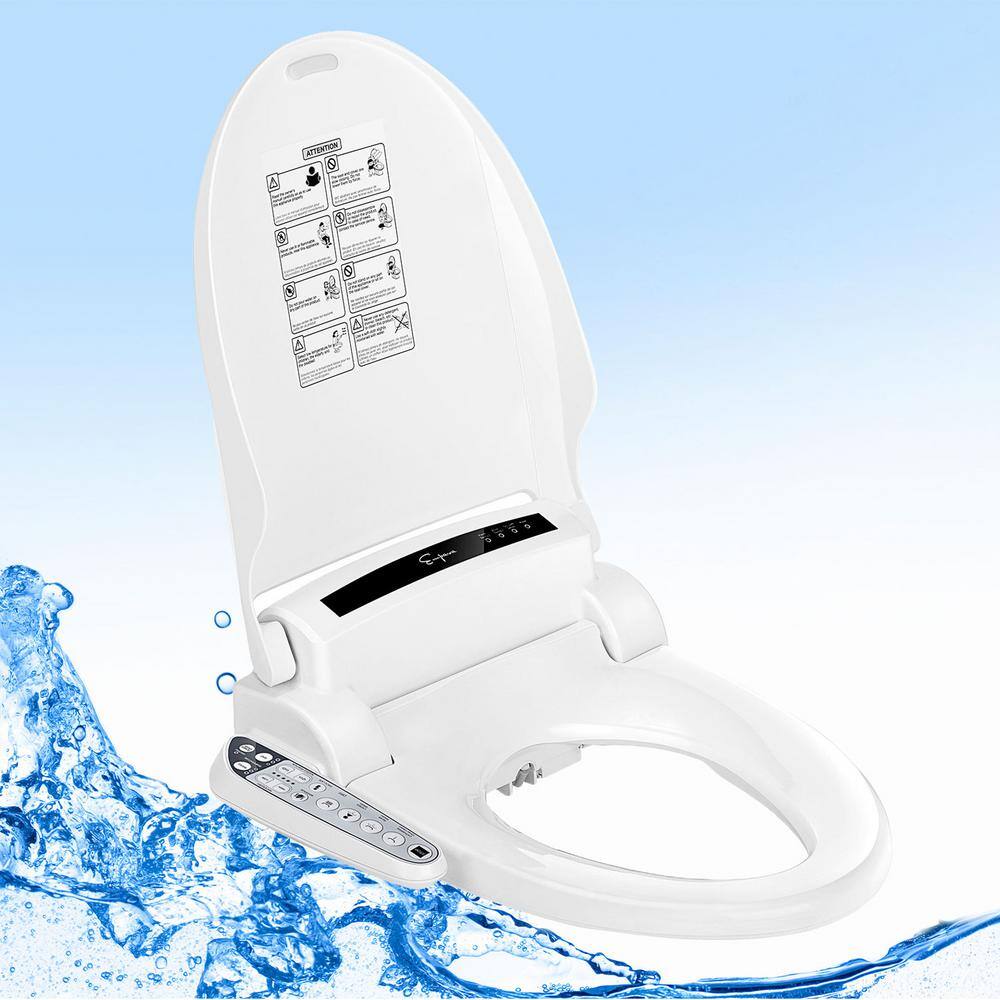 Empava Electric Bidet Seat for Elongated Toilets in White with Fusion Heating Technology EMPV-EB990