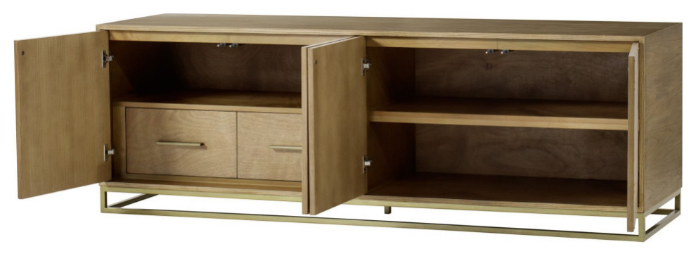 Ellie Media Console   Contemporary   Entertainment Centers And Tv Stands   by Rustic Home Furniture Deco  Houzz