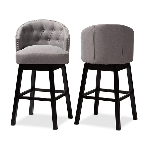 Transitional Swivel Bar Stool (Set of 2)