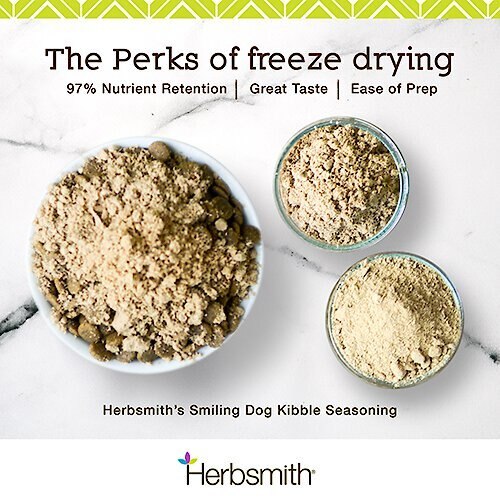 Herbsmith Smiling Dog Kibble Seasoning Freeze-Dried Duck with Oranges Dog Food Topper