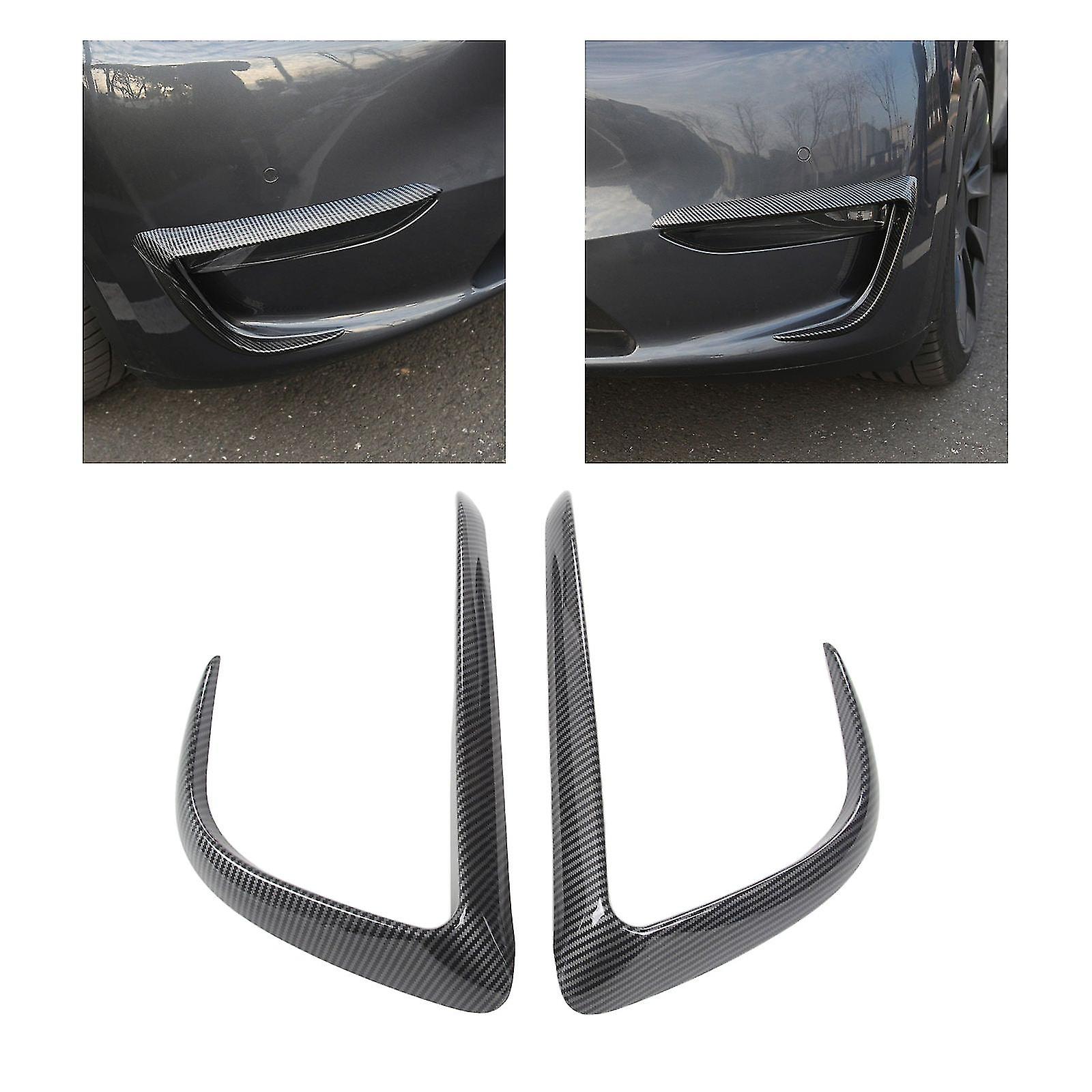 Front Fog Light Cover Protection Dustproof Matte For Tesla Model Y.