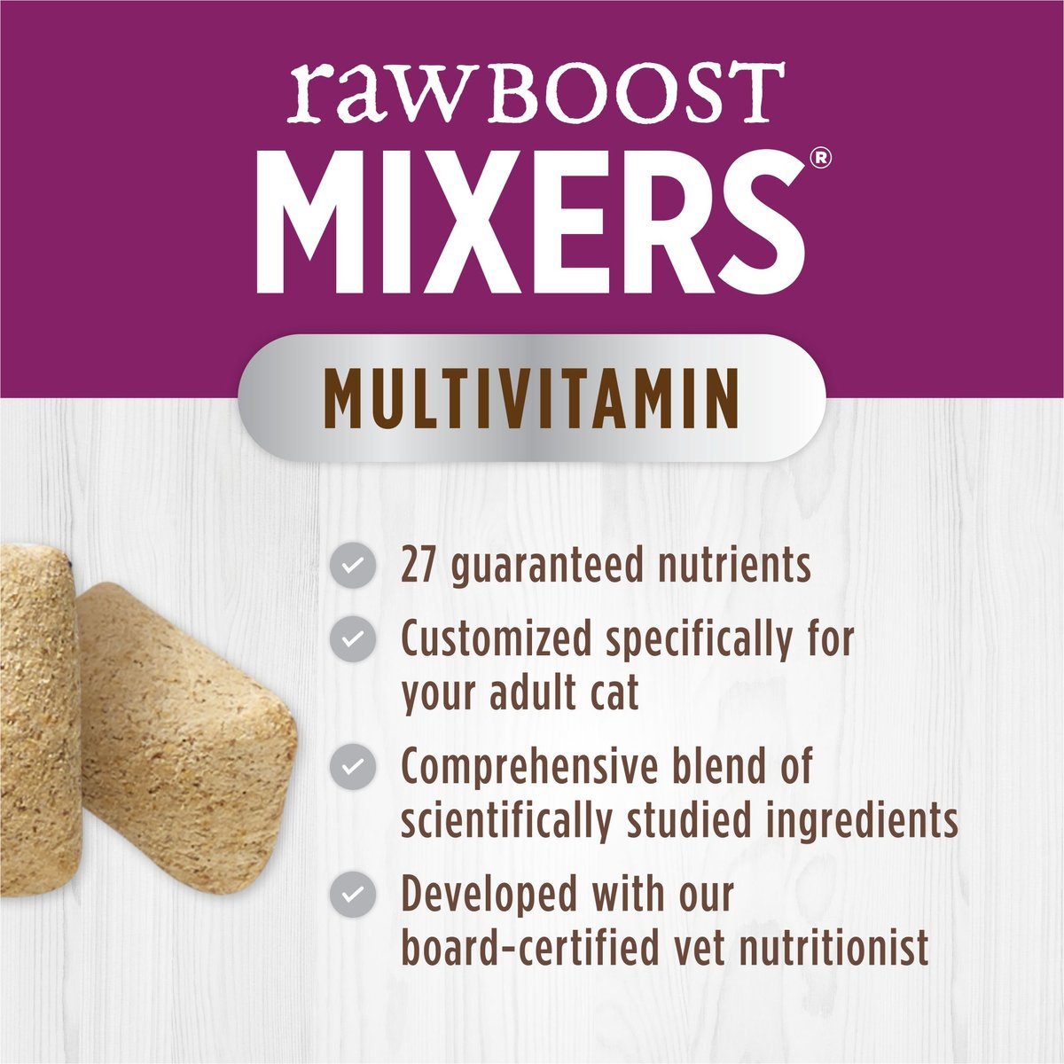 Instinct Boost Mixers Multivitamin Grain-Free Freeze-Dried Raw Adult Cat Food Topper， 5.5-oz bag