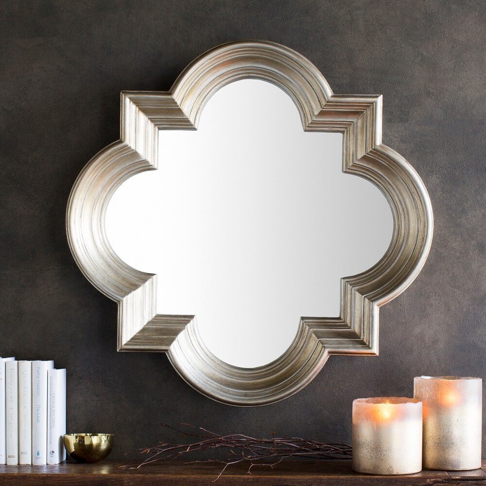 Artistic Weavers Aliana Antiqued Silver Quatrefoil Wall Mirror   34\