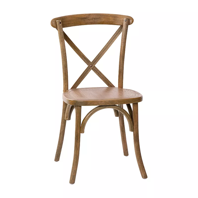 Merrick Lane Bardstown X-Back Bistro Style Wooden High Back Dining Chair