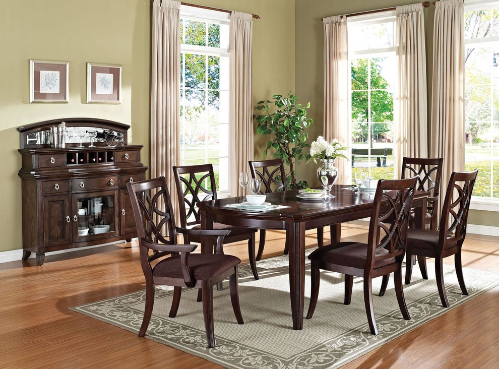 Acme Keenan Dining Arm Chairs  Set of 2  Dark Walnut 60258   Transitional   Dining Chairs   by Emma Mason  Houzz