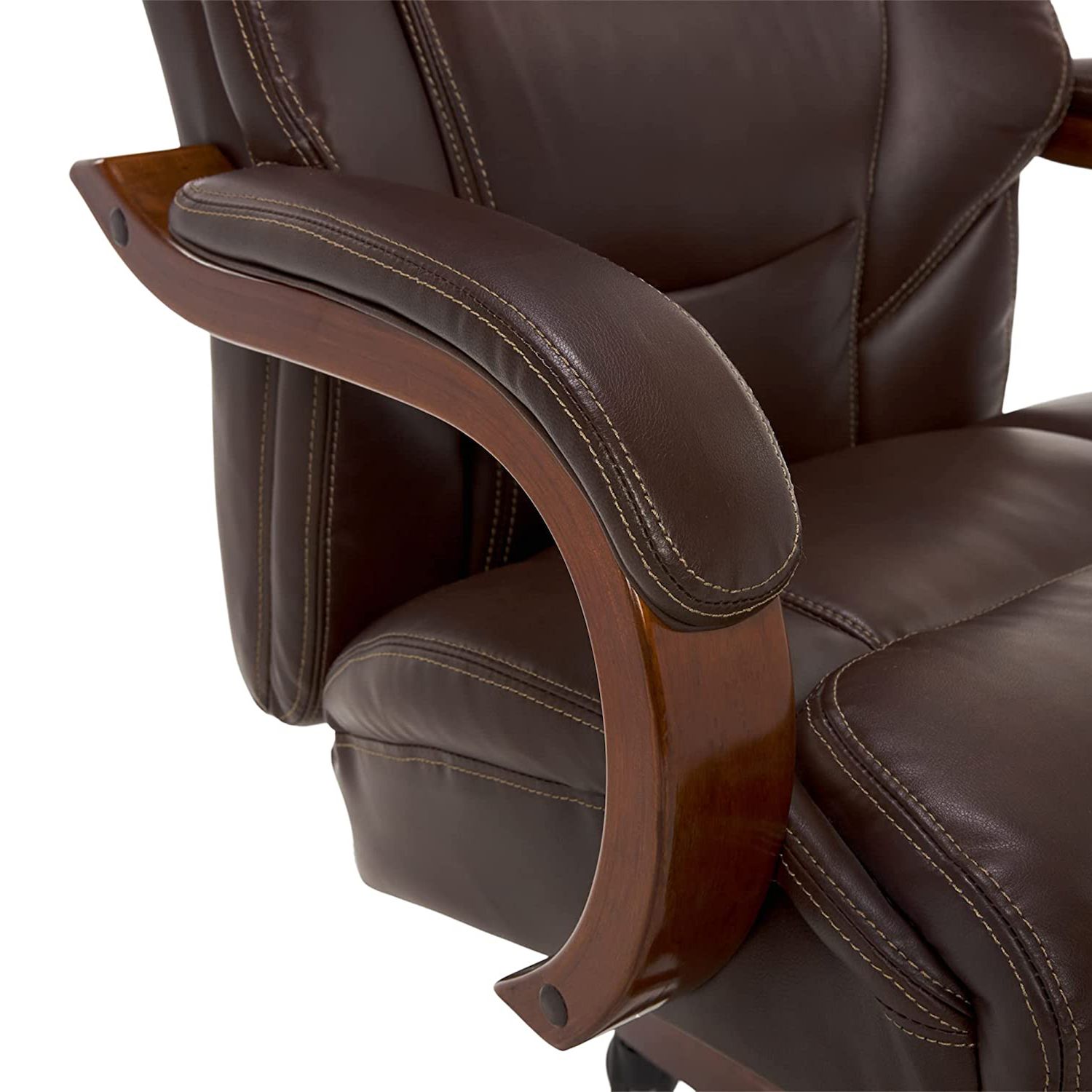 JOMEED Delano Big and Tall Executive Office Chair with Lumbar Support， Brown